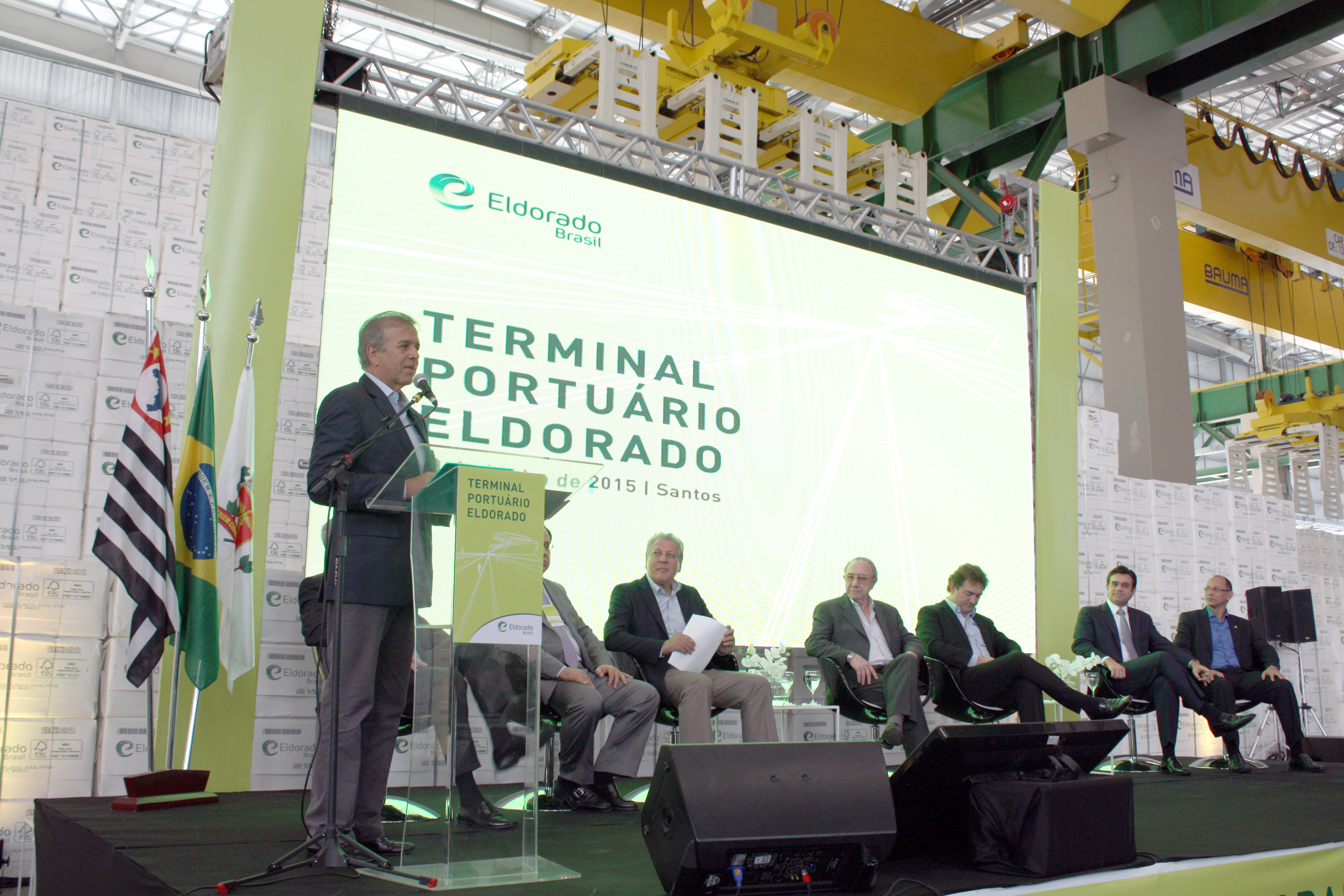 Inauguração do terminal da Eldorado em Santos.